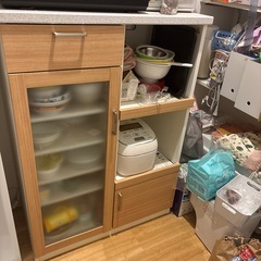 ※限定3/28〜4/1 カップボード食器棚キッチン収納の画像