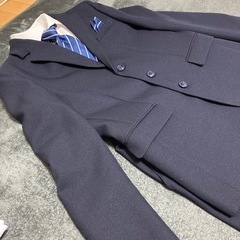 ネイビー フォーマルスーツ シャツ2枚付き　170 ネクタイ付　ジュニアの画像