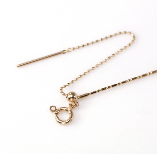 【新品・未使用】 K18PG 煌めき放つ 形状記憶 オメガネックレス 0.8mm 全長約40cm＋アジャスター5cm (スライド式)