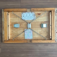 無印良品　MUJI パイン材ローテーブル・折りたたみ式の画像