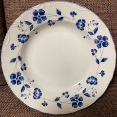 Keito（ケイトー）Fine China 23cm大皿 3枚セット ブルーフラワー柄の画像