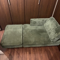 【美品・配達可】セルタン カウチソファ NAP 2人掛け オットマン付の画像