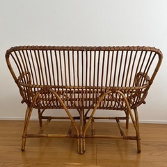 ラタン　チェア　2人がけの画像