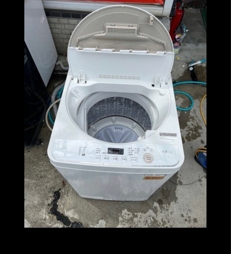 NO B946?福岡市内配送設置無料✨?全自動洗濯機 ベージュ系 ES-GE4E-C [洗濯4.5kg /簡易乾燥(送風機能) /上開