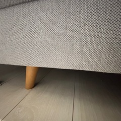 ワイド座面ソファ『Plento プレント』二人掛けソファ単品 グレーの画像