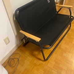 キャプテンスタッグ 折りたたみベンチ ブラックの画像
