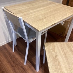 値下げ交渉可／ダイニングテーブルセット(2人用)の画像