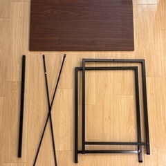 パソコンデスク/PCデスク(幅８０ｘ奥行４８)　シンプル・簡易・ダークブラウンの画像