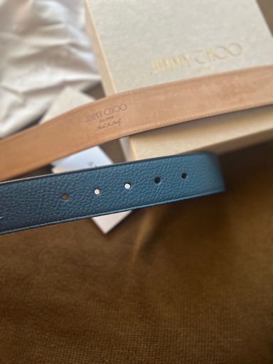[未使用美品]Jimmy Choo メンズベルトスターエンボス 