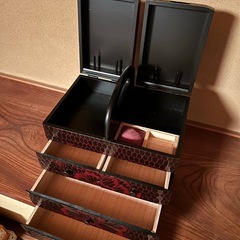 鎌倉彫 裁縫箱 小物入れの画像