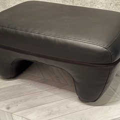 オットマン スツール レザー調 黒の画像
