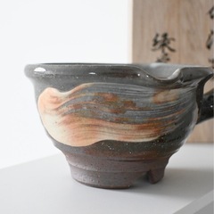 萩焼　手付注器の画像