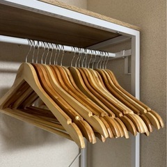 木製ハンガー20本※希望者特典ありの画像