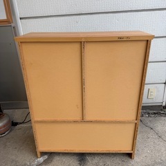 アンティーク調　キャビネット　収納ラック　92×78×29の画像