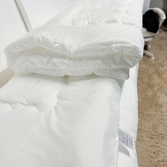 11番 クモリ(Kumori) 掛け布団 210x210cm クイーン オールシーズン 軽量 洗える 「TEIJIN 抗菌消臭中棉」 秋冬 3.2kg 暖かい ふんわり 柔らかい ほこりが出にくい 保温 通気 掛けふとん 年中使える ホワイト 210X210cmの画像