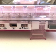 YUNZII X75 Gasket structure メカニカルキーボード 透明ピンクの画像