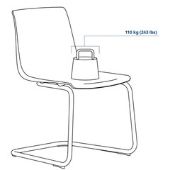 IKEA　TOBIAS トービアス チェア, 透明, クロムメッキの画像