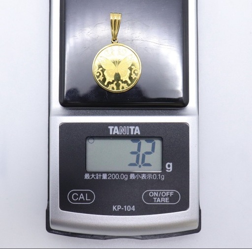 世界1000枚限定 PAMP社製 K24 純金 9999 バタフライ ペンダントトップ 重量約3.2g