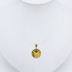 世界1000枚限定 PAMP社製 K24 純金 9999 バタフライコイン ペンダントトップ 重量約3.2gの画像