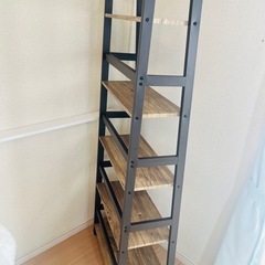 ウッドラック　木製　スチールラック　5段の画像