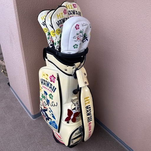 ブルーティーゴルフ　キャリーバッグ、フードカバーセット