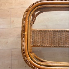 ラタン　　テーブル　コーヒーテーブル　ローテーブル　机の画像