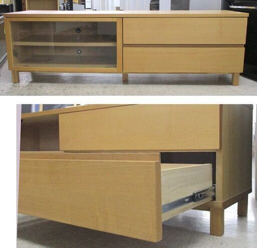 無印良品 テレビボード 150cm タモ材 テレビ台 AVボード SE15TV 木製 良品計画 札幌市北区屯田