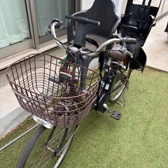 ｢交渉中｣YAMAHA 電動自転車 前後チャイルドシート付きの画像