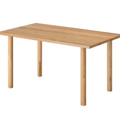 無印　板と脚でできた木製テーブルの画像