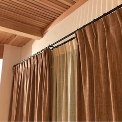 コットン製カーテン-2(幅90cm×高さ135cm：1.5倍ヒダ)の画像