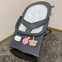 西松屋 ベビーバウンサー エアES シルバーグレー メッシュの画像