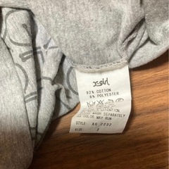 x-girl グレー Vネック 長袖Tシャツの画像