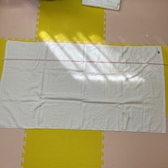 昔ながらの白いバスタオル2枚セットの画像