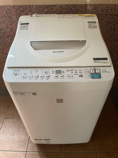SHARP 洗濯機　2020年製　5.5kg ES-T5E7-KW