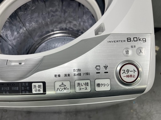 【‼️早い者勝ち‼️】SHARP全自動洗濯機8kg
