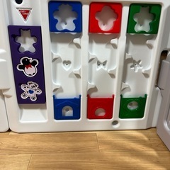 日本育児 ベビーサークル ミュージカルキッズランドDXⅡ ホワイト＆グレーの画像