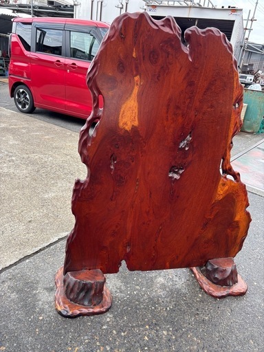 天然木 衝立 木彫り