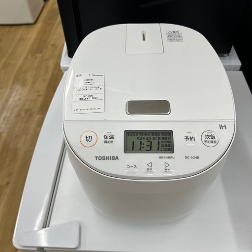 TOSHIBA トウシバ IH炊飯ジャー RC-10HR 2023年製 5.5合炊き 炊飯器 のご紹介です！