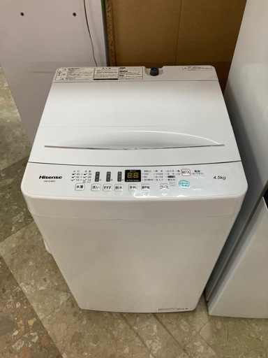 ハイセンス　4.5kg洗濯機　HW-E4503 中古　リサイクルショップ宮崎屋　住吉店26.3.23