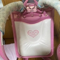 美品！かるすぽ ピンク ランドセル ハートモチーフ セットの画像