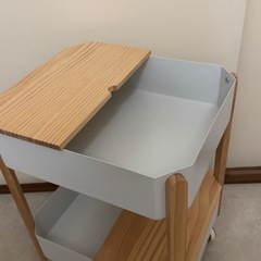 ワゴン ２段タイプ  ナチュラルの画像