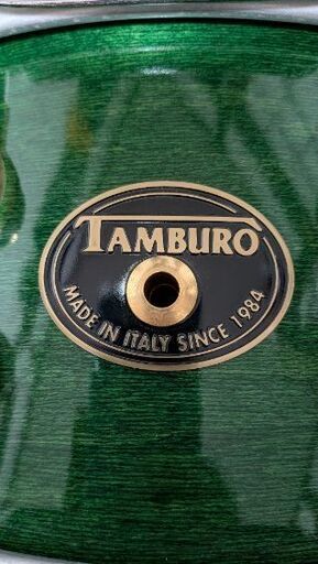 ​【美品】Tamburo イタリア製 スネアドラム 14インチ グリーン木目