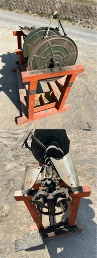 マサル式製縄機　縄編み　ワラ縄　縄ない機　古民具　アンティーク マサル式製縄機 縄編み ワラ縄 縄ない機 古民具 アンティーク