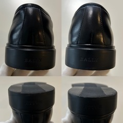 BALLY バリーCENTURYローファーレザーシューズスリッポンシューズ ビジネスシューズ カジュアルシューズ くつ クツ 革靴 紐なしシューズ 紐なし靴ビジネス カジュアル プライベート 出勤 会社 ビジネスパーソン ブラック黒色レザーサイズ6 イタリア製の画像