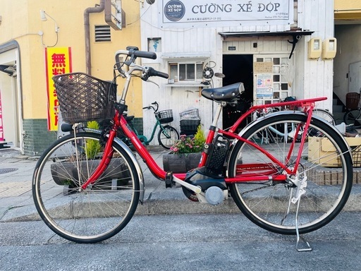 『ＳＡＬＥ　３０％』　電動自転車　パナソニック　２６インチ　バッテリー　充電器　付き　赤　配達可能