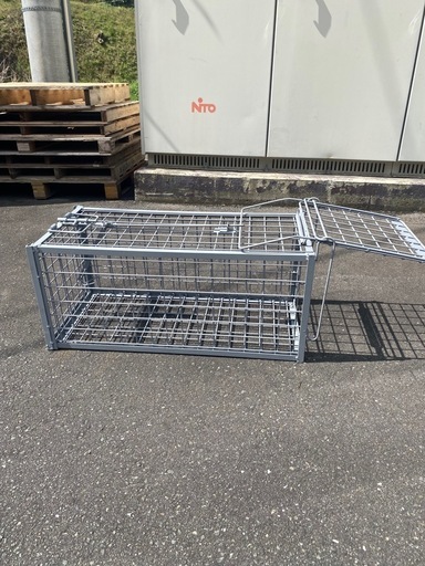 小動物用箱罠　害獣対策　保護猫捕獲　保護機　檻　新品　はこわな　国産　 アナグマ　タヌキ　ネコ　配送可能