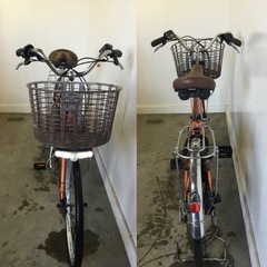 A-497△ v 岐阜発/パナソニック/電動アシスト自転車/24インチ/3段変速/バッテリー6.6Ah/充電器なし/走行確認/現状品/管18s/ R8.3/8 △の画像