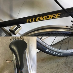 A-498△ v 岐阜発/ レトロ/ ELLE MORE/ 22インチ/ 自転車/ デコチャリ/ 5段変速/ タイヤひび割れあり/ 走行確認/ 現状品/ 管12s/ R8.3/8 △の画像