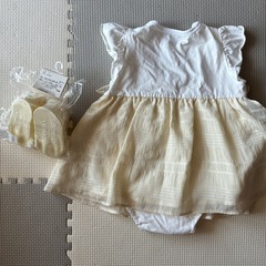 【取引中】80㎝　ブランシェス　ワンピース型ロンパース　の画像