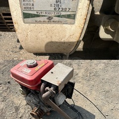 ヤンマー運搬車「FG182」のセルモーター付きエンジン圧缩あり動作未確認ジャンク扱いの画像